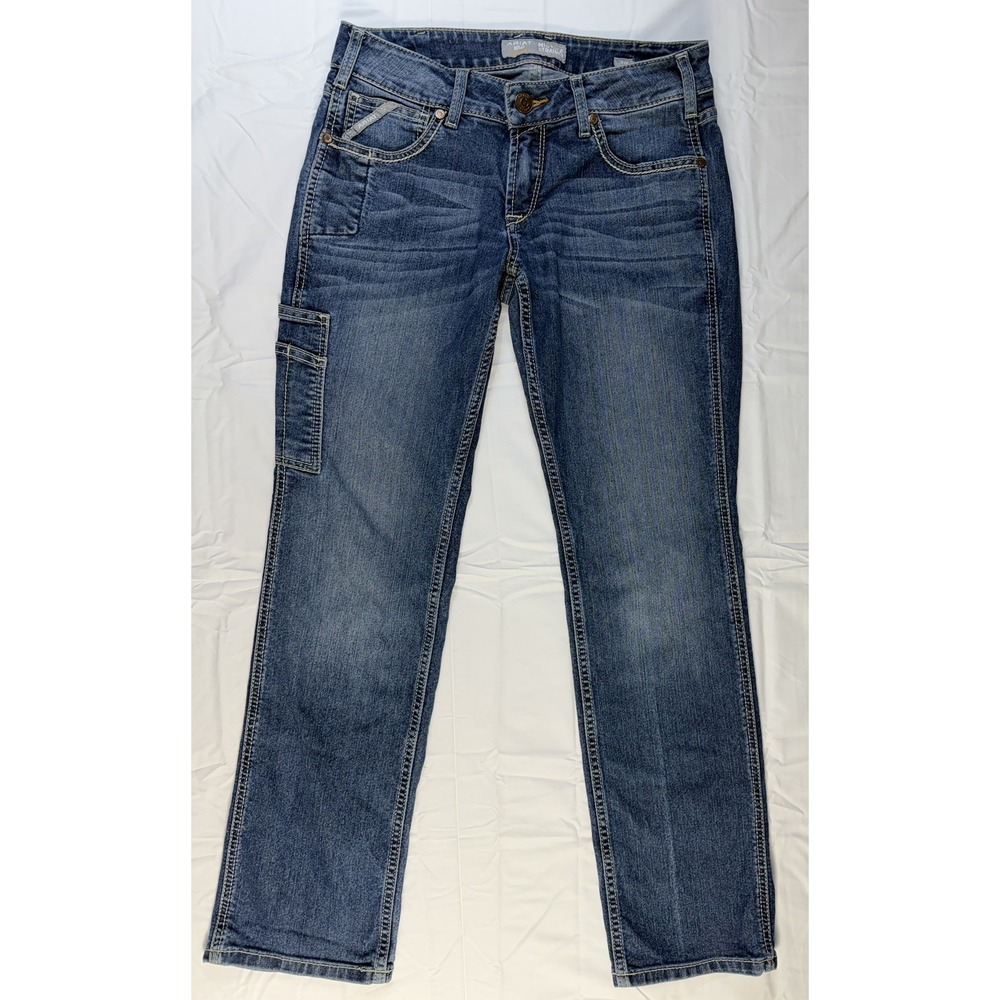 Ariat Real Jeans Womens Rebar 29S Straight Leg Mid Rise Denim Pants